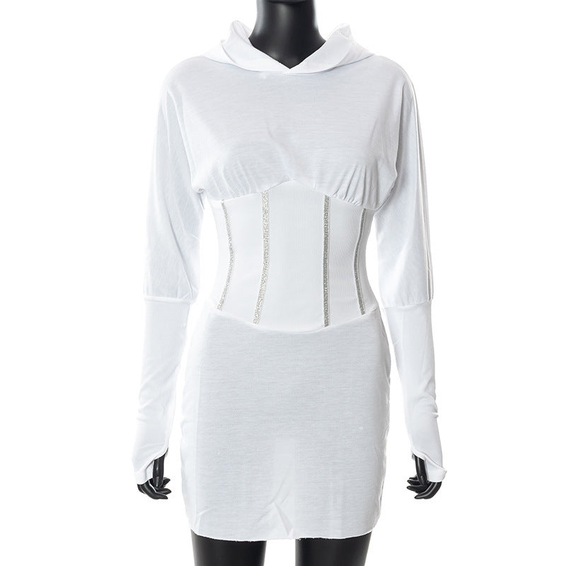 Robe à capuche corset