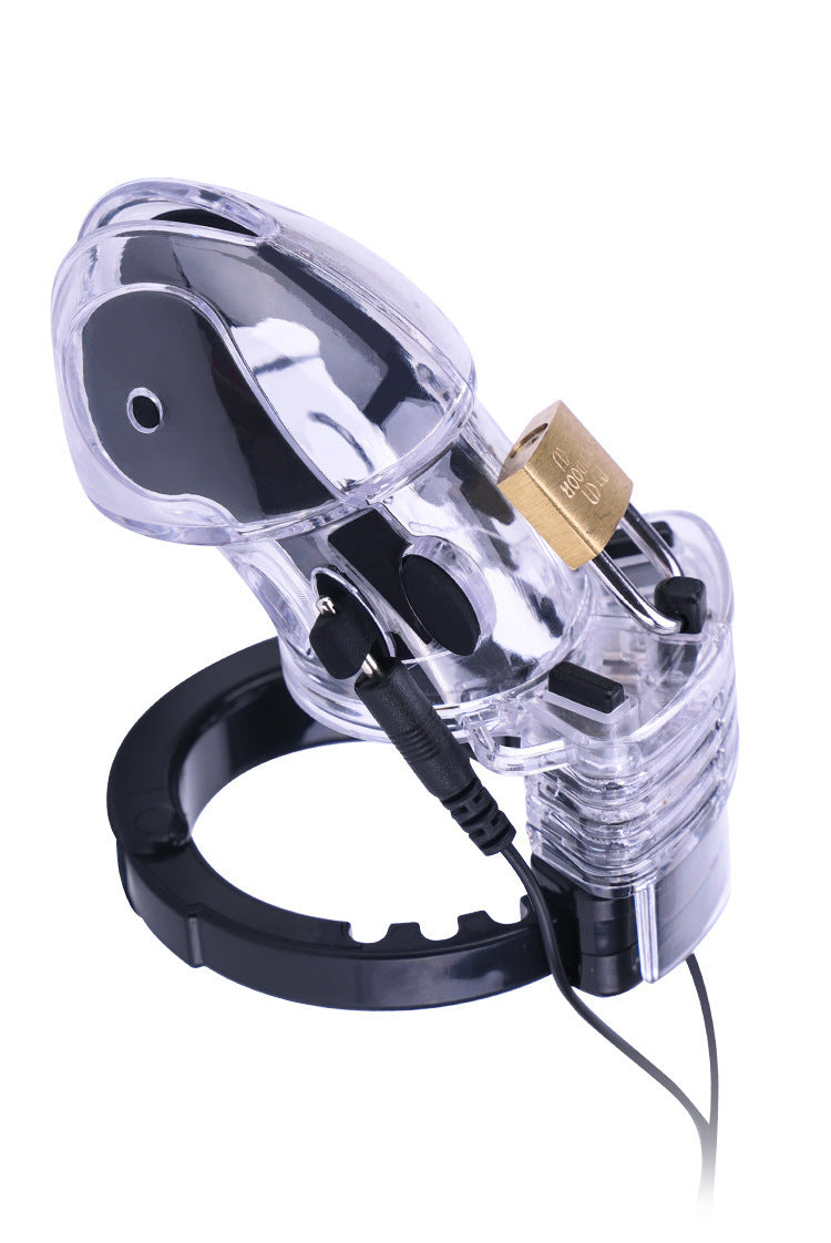 Cage de chasteté à choc électrique de deuxième génération pour hommes, anneau élastique réglable