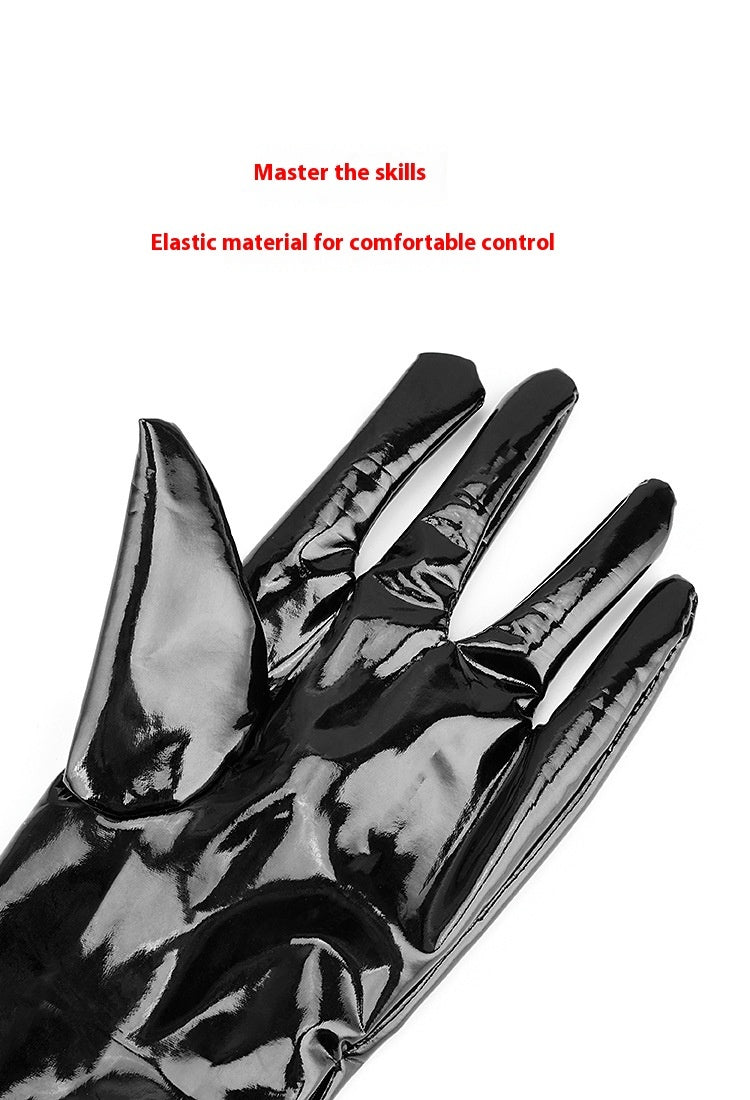 Sexy Long Latex Black Gloves