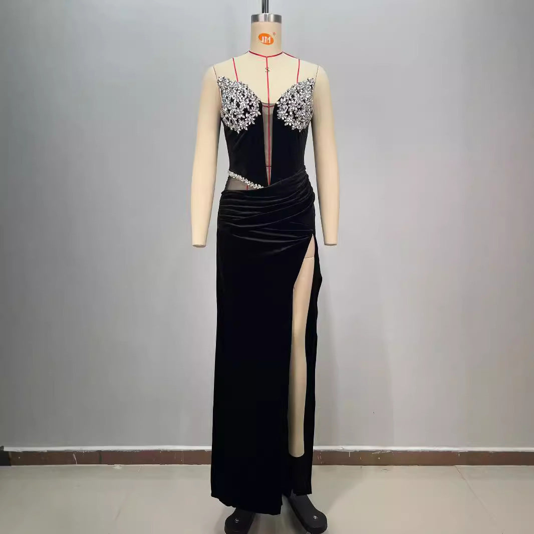 Robe de soirée longue et ajustée