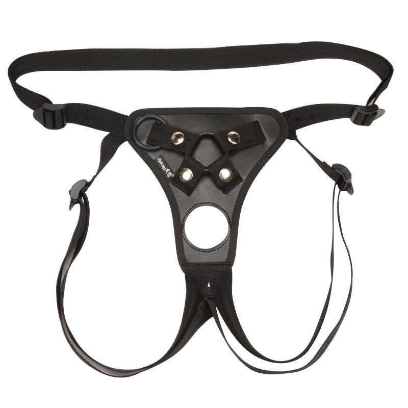 LUXXX Black Eyelet Leather Jock Strap