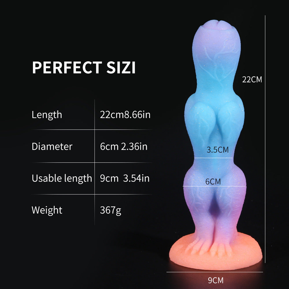 Plug anal lumineux en silicone de couleurs mélangées