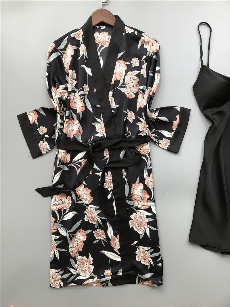 LUXXX four-piece Night Gown with long sleeve robe