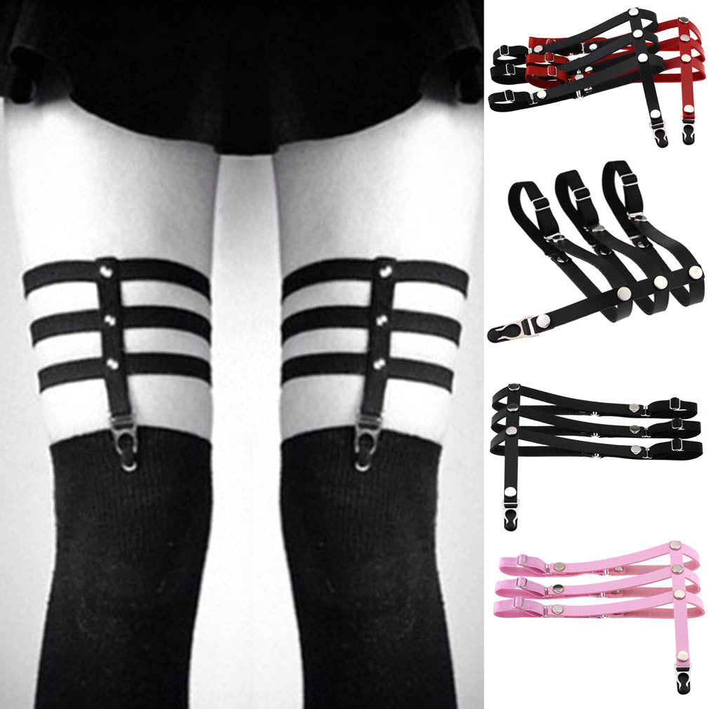 Nouvelle ceinture porte-jarretelles punk à la mode