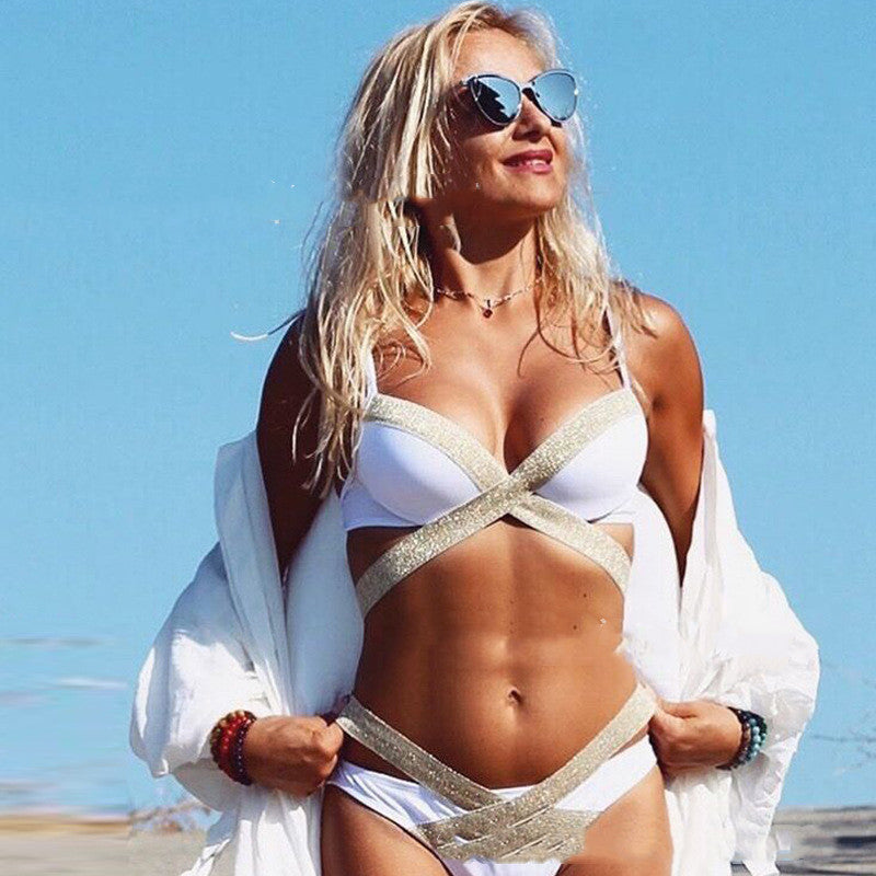 Maillot de bain bikini sexy noir