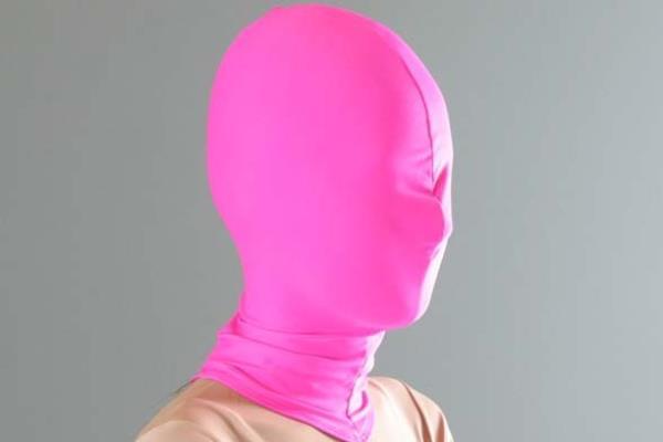 Couvre-chef en soie, masque de bondage en lycra