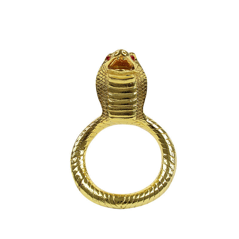 Anneau de bondage en alliage de zinc avec tête de serpent