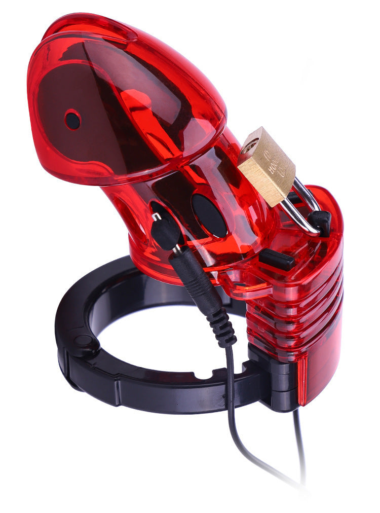 Cage de chasteté à choc électrique de deuxième génération pour hommes, anneau élastique réglable