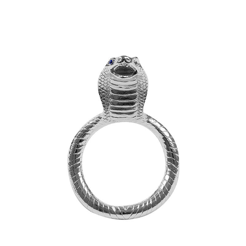 Anneau de bondage en alliage de zinc avec tête de serpent