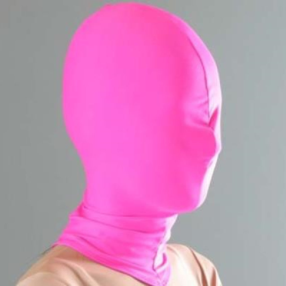 Couvre-chef en soie, masque de bondage en lycra
