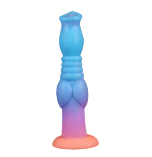 Plug anal lumineux en silicone de couleurs mélangées