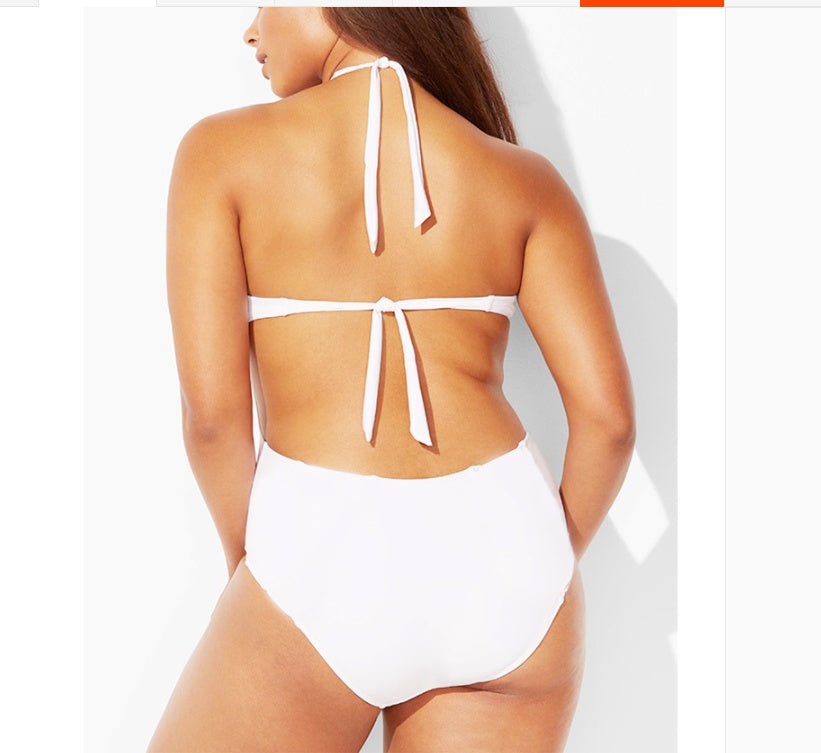 Maillot de bain grande taille couvrant le ventre pour les vacances à la plage