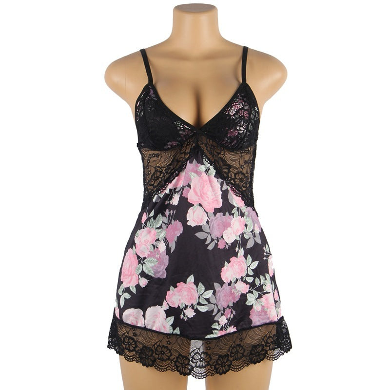 Nuisette patchwork brodée grande taille