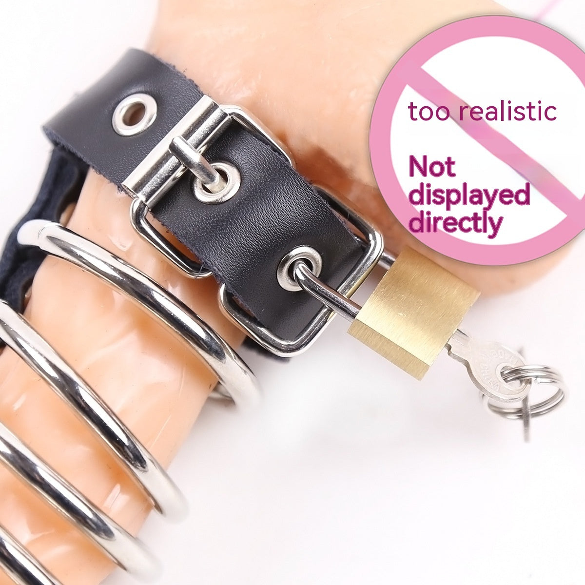 JJ Ring Bird Cage Genuine Leather Horseshoe Ring