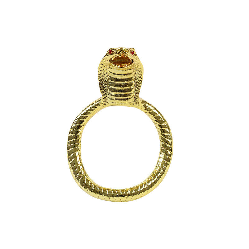 Anneau de bondage en alliage de zinc avec tête de serpent