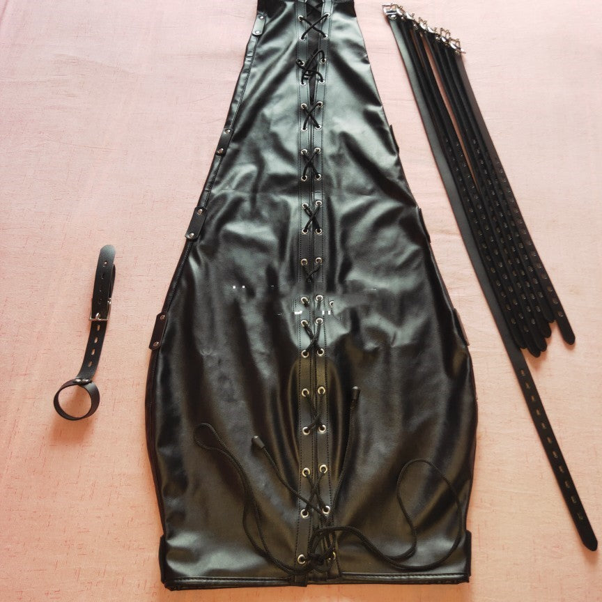Sac de bondage érotique à double jambe avec sangles sirène auto-agrippantes