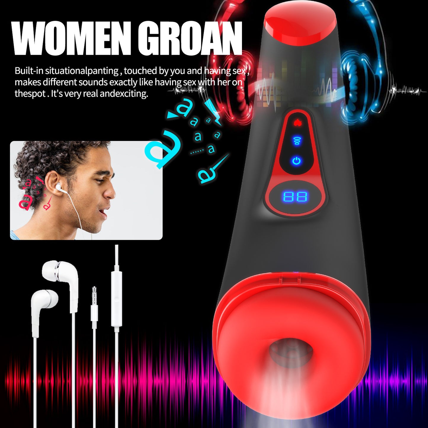 Telescopic Succion Heating Electric Massager