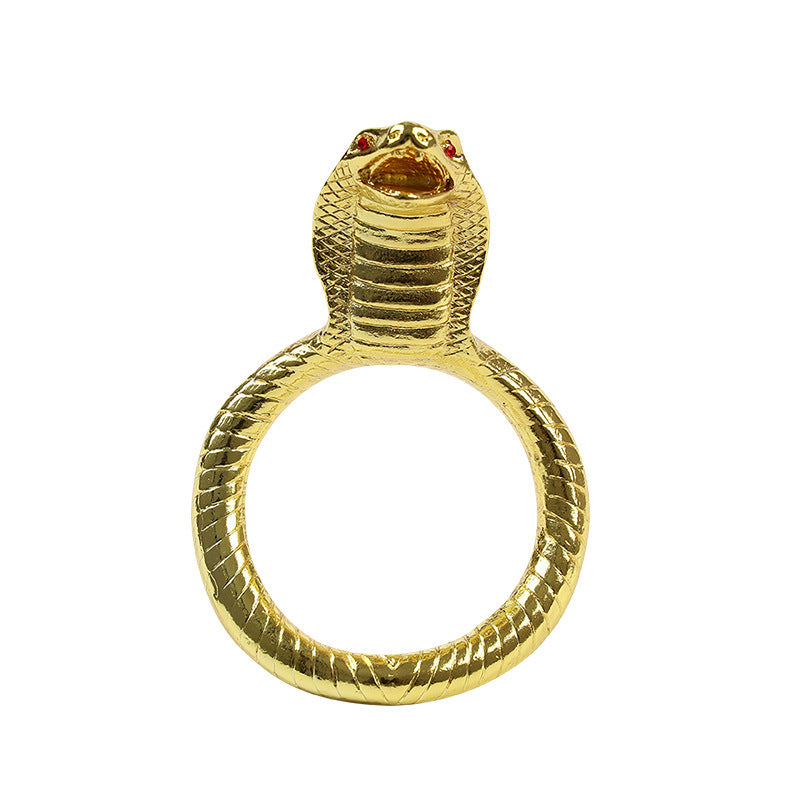Anneau de bondage en alliage de zinc avec tête de serpent