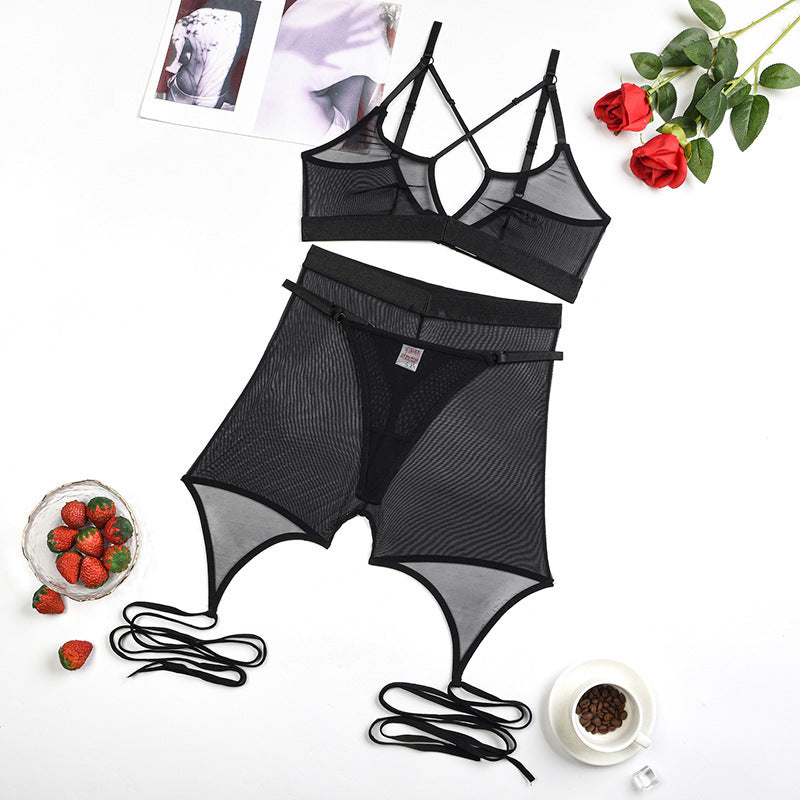 Ensemble trois pièces transparent