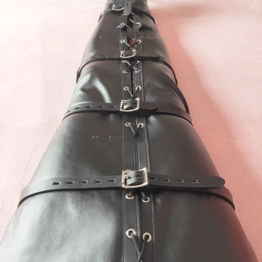 Sac de bondage érotique à double jambe avec sangles sirène auto-agrippantes