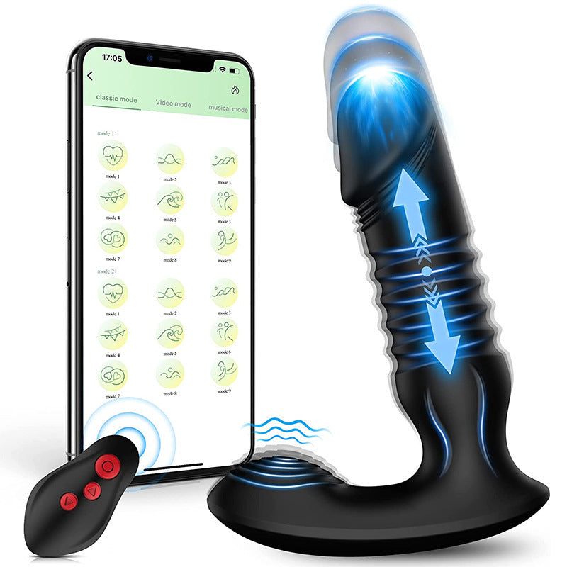 Remote Control Butt Plug Telescopic Prostate Massager