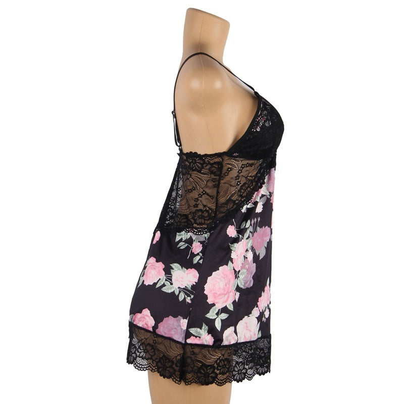 Nuisette patchwork brodée grande taille