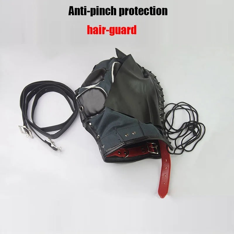 Le Black Soft Pu Thickened Reinforced Fully Enclosed All-inclusive Headgear Punishment
