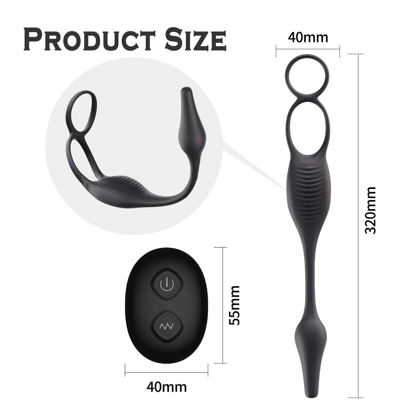 Prostate Remote Control Double Stimulation Massager