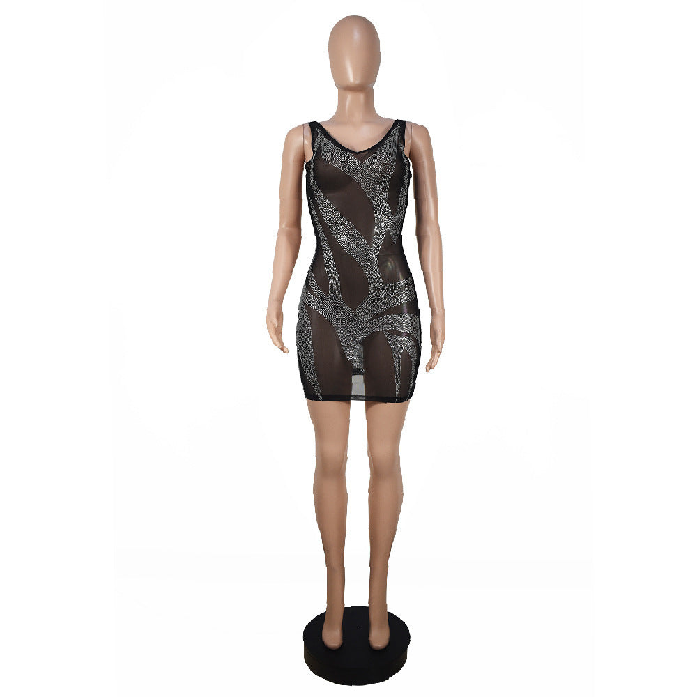 Robe de nuit à strass LUXXX