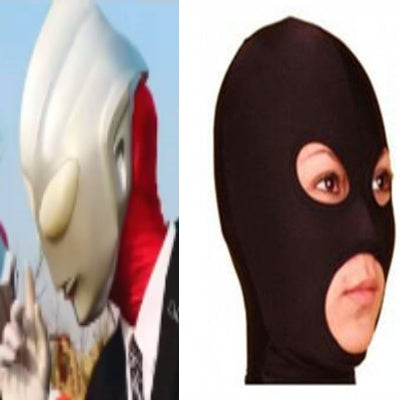 Couvre-chef en soie, masque de bondage en lycra