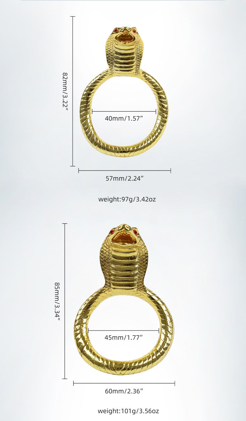 Anneau de bondage en alliage de zinc avec tête de serpent