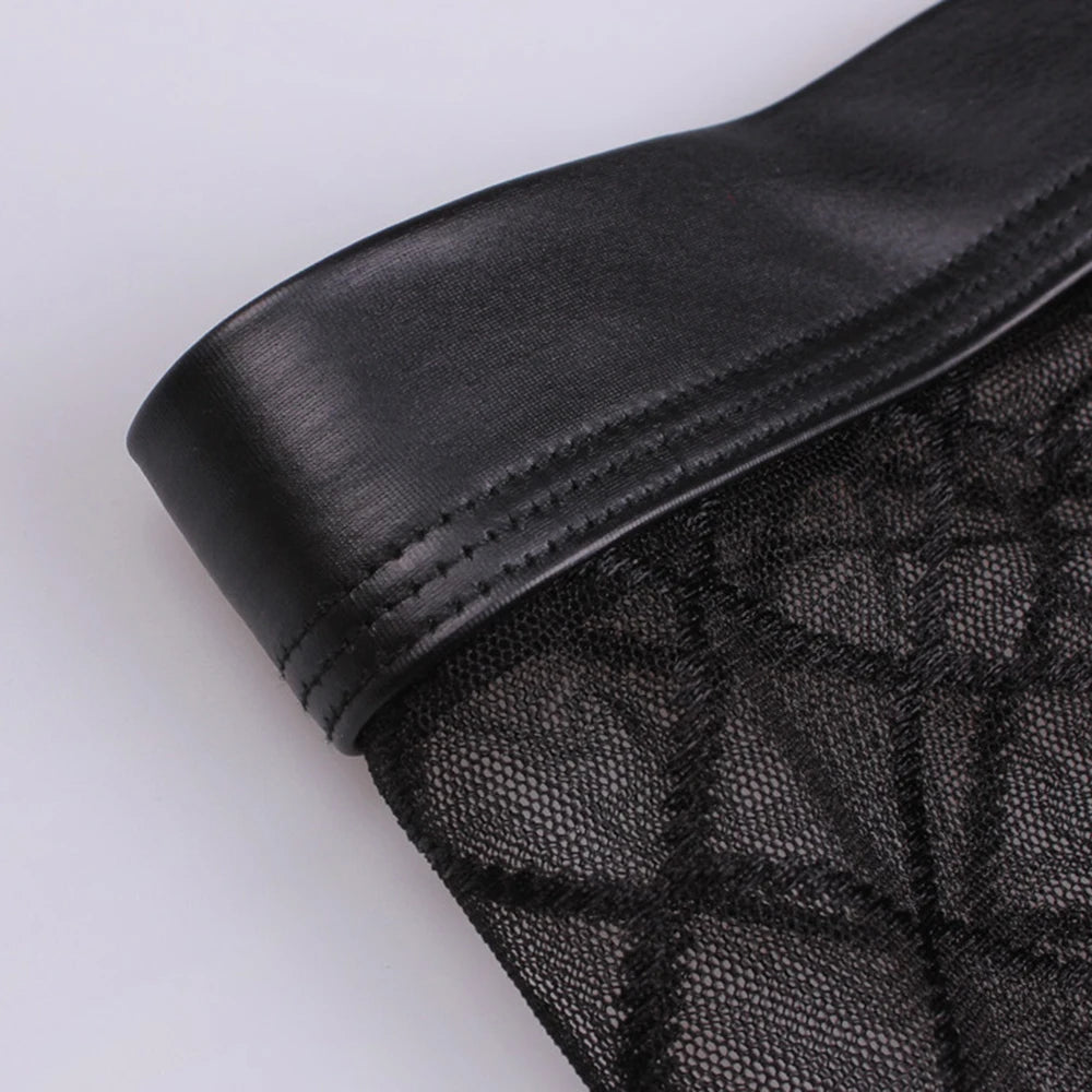 Boxer fin en maille forme losange