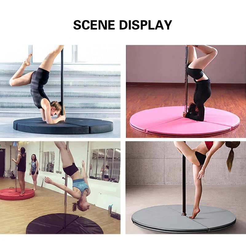 Tapis de pole dance pliable et rond, coussinets de gymnastique, anti-chute, antidérapant