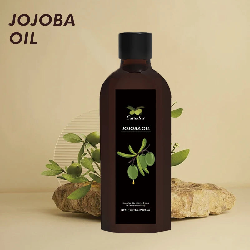 Huile de jojoba 120 ml pour une peau ferme et hydratante pour le corps, massage efficace