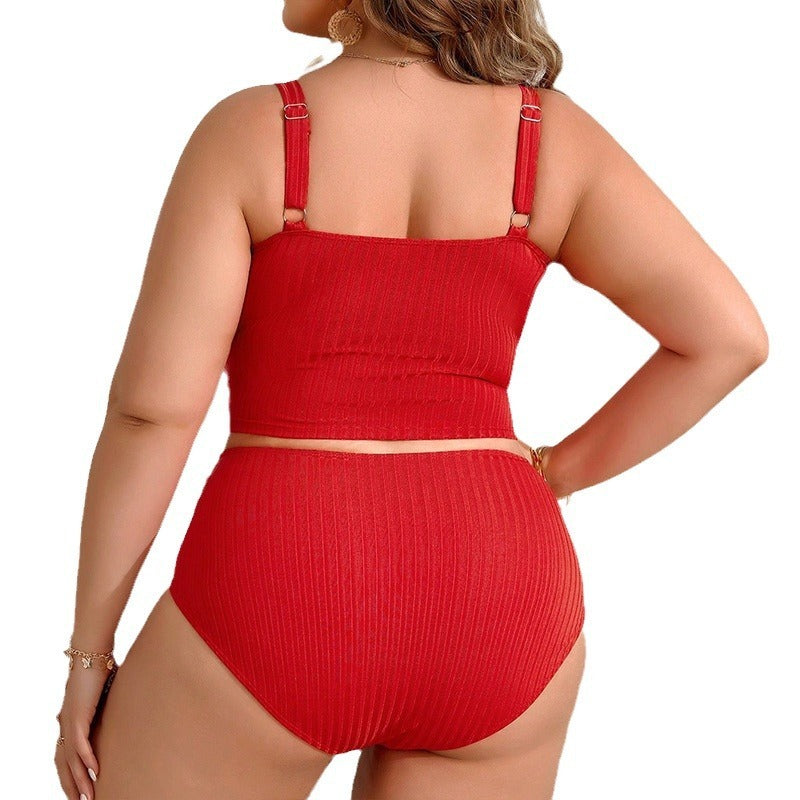 Maillot de bain bikini de plage grande taille pour femme