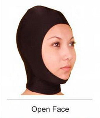 Couvre-chef en soie, masque de bondage en lycra