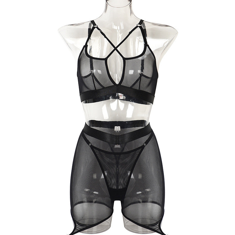 Ensemble trois pièces transparent