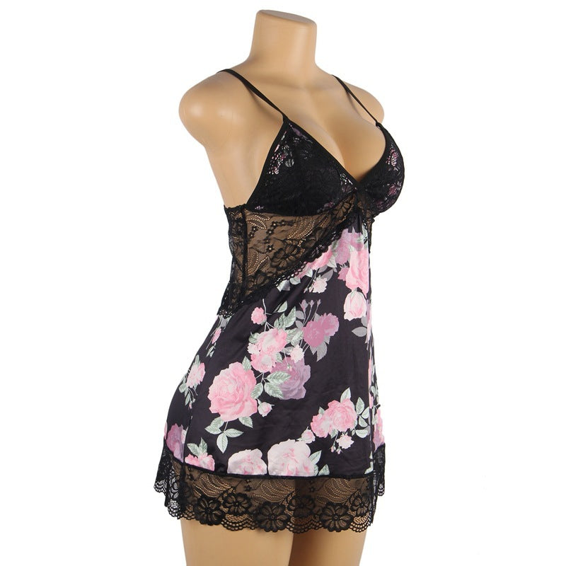 Nuisette patchwork brodée grande taille