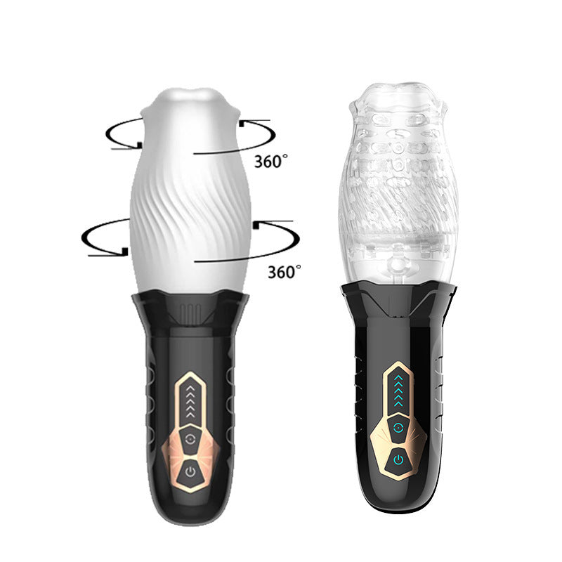 Jouet masseur rotatif en silicone rechargeable par USB