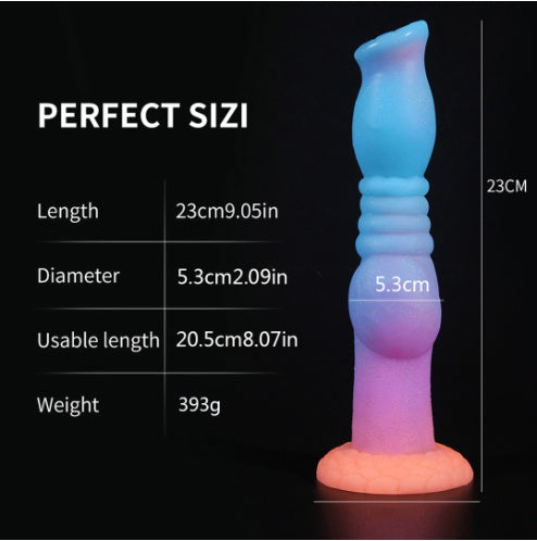 Plug anal lumineux en silicone de couleurs mélangées