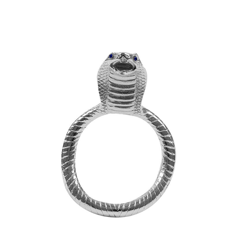 Anneau de bondage en alliage de zinc avec tête de serpent