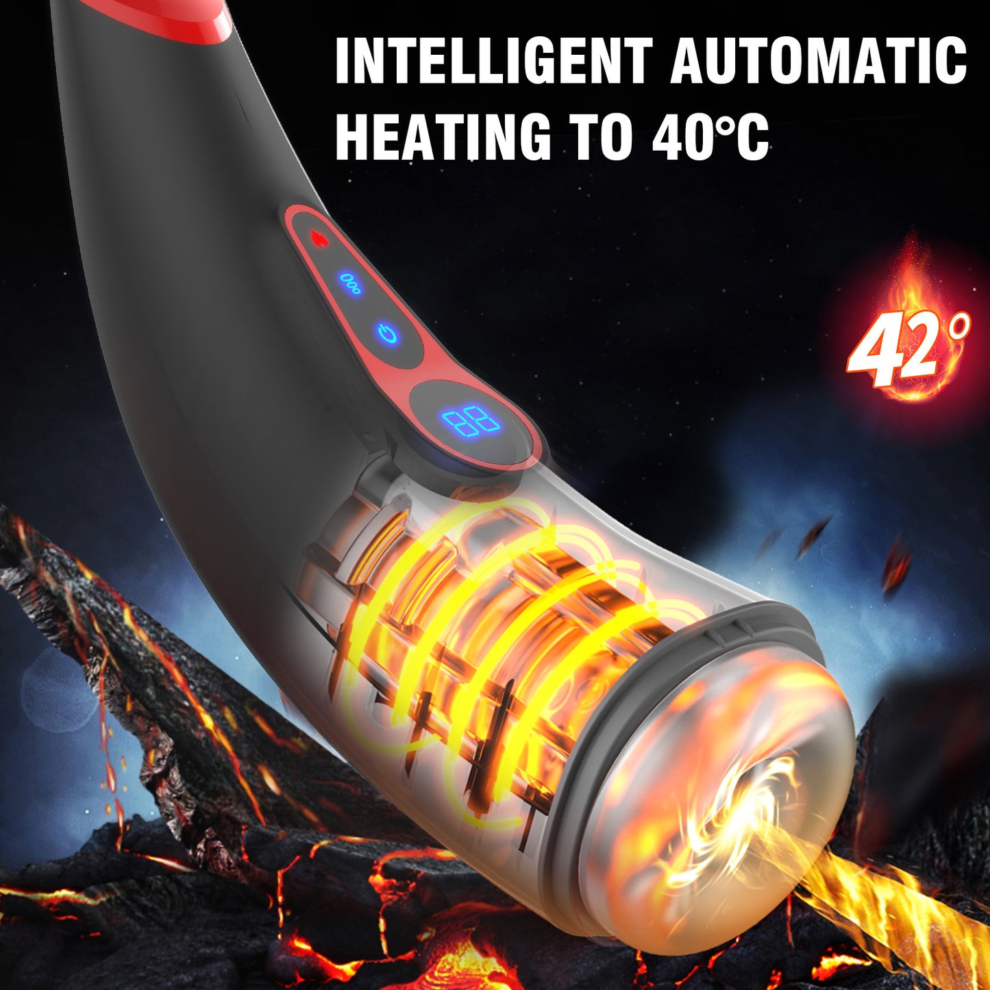 Telescopic Succion Heating Electric Massager