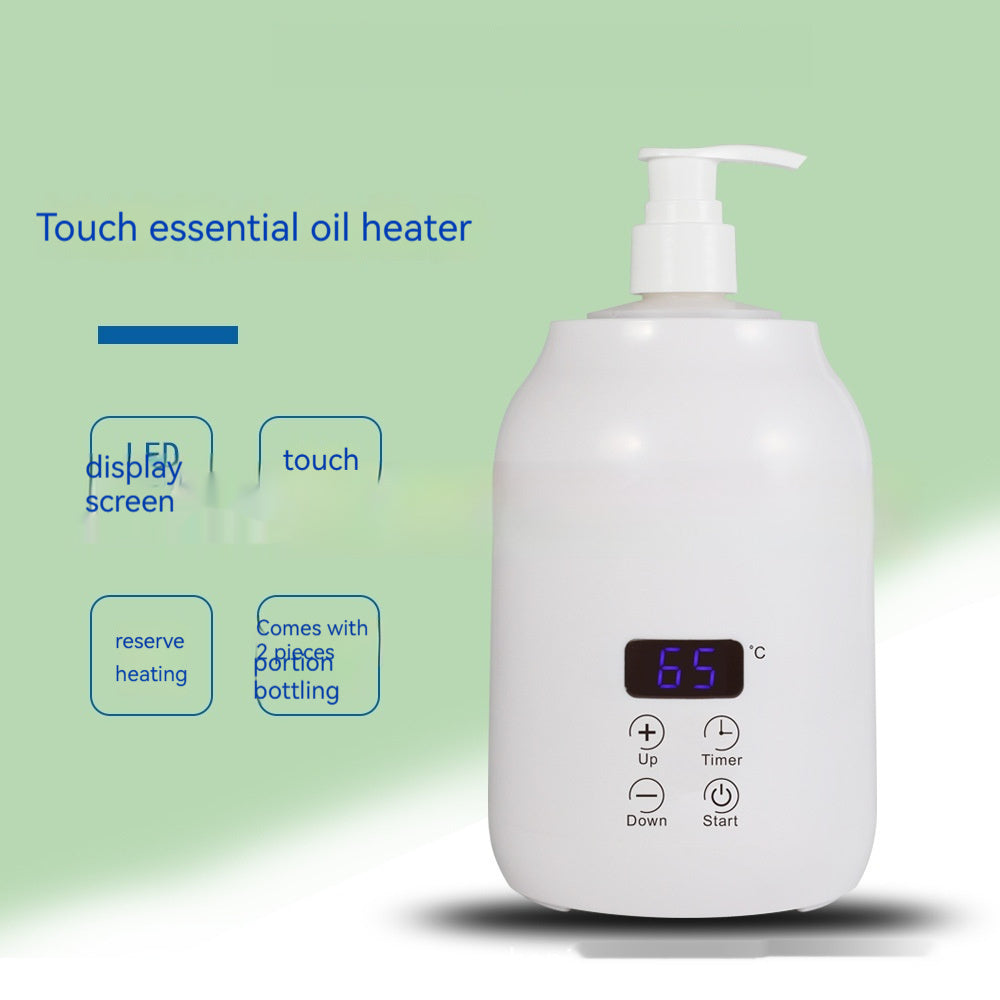 Chauffe-huile de massage à écran tactile, machine de chauffage pour lotion corporelle aux huiles essentielles