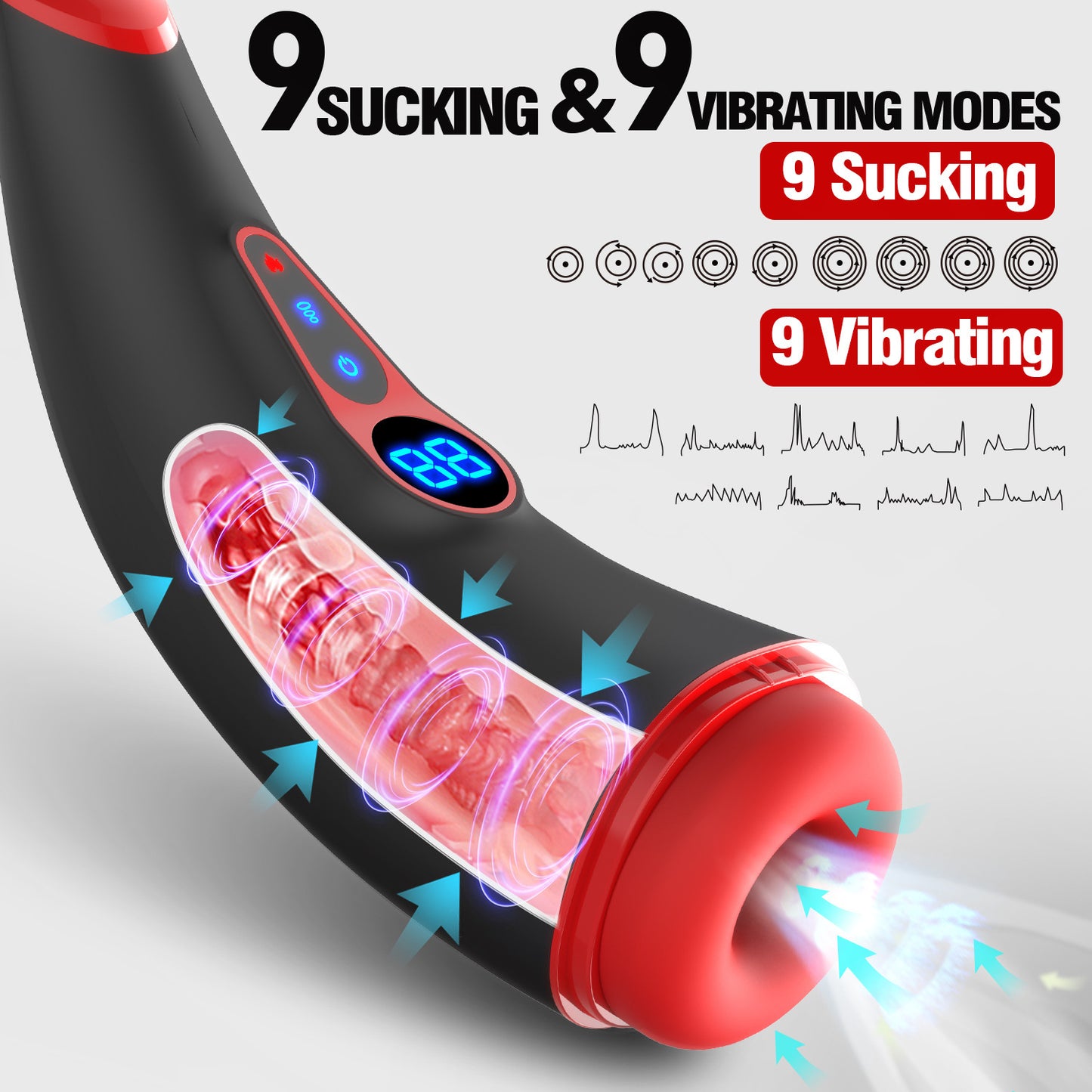 Telescopic Succion Heating Electric Massager