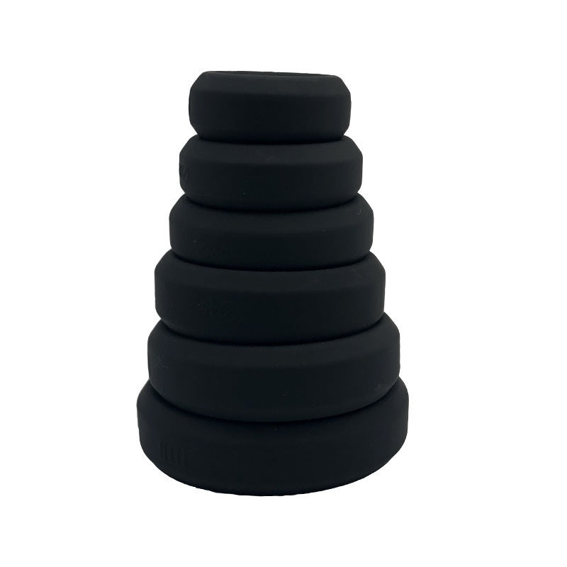 Ensemble de 6 anneaux en silicone pour scrotum et bondage pour hommes