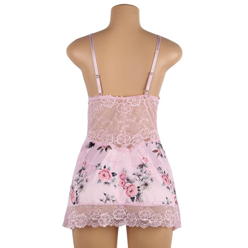 Nuisette patchwork brodée grande taille