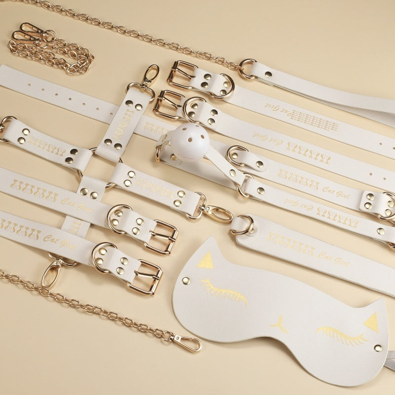 VIPXXX WHITE Bondage et discipline Menottes Menottes pour les pieds