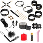 Ensemble de bondage haut de gamme VIPXXX Pince à tétons, menottes, fouet, chaînes et plus