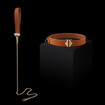 Kit fouet en cuir de vache VIPXXX avec chaîne