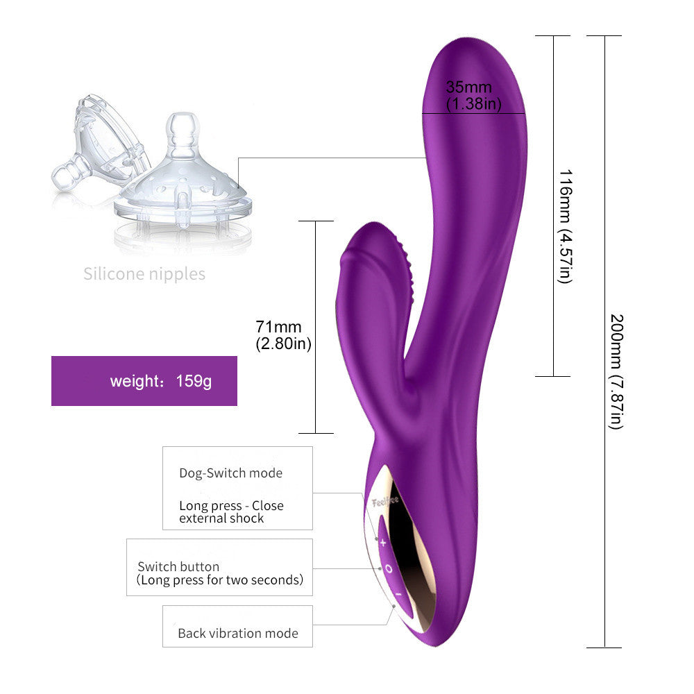 Vibration double tip  massager silicone